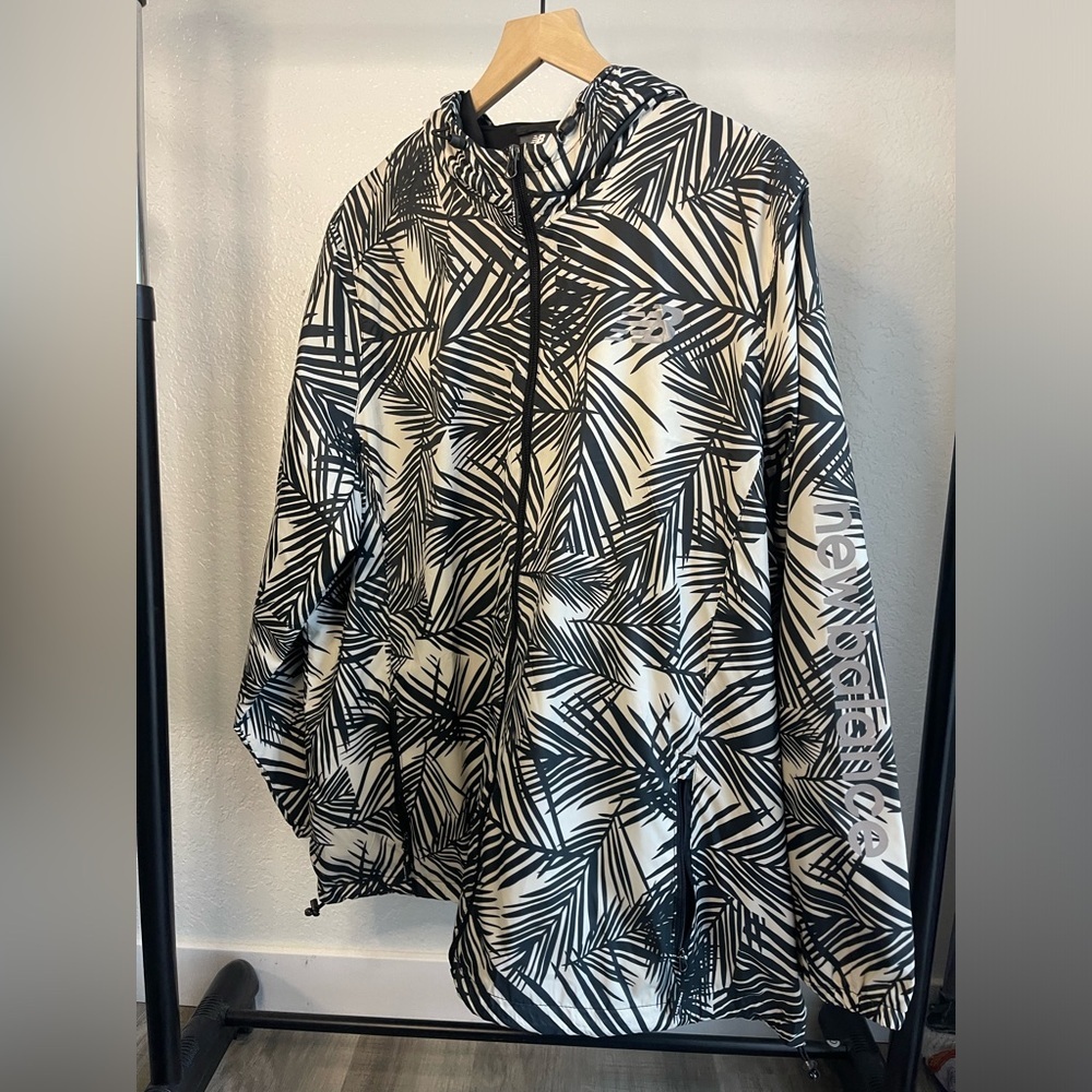 3X Mens White/Black New Balance Raincoat Windbreaker Jacket MSRP$89